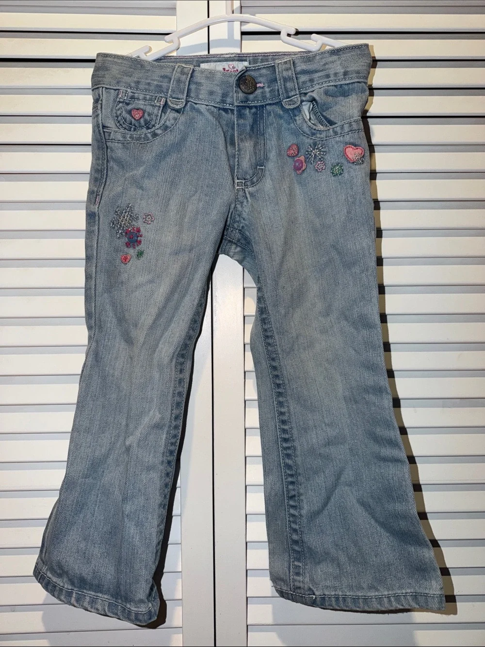 OshKosh B'gosh Light Blue Girls' Embroidered Flare Jeans